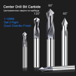 스텁 90 드릴 라우터 모따기 위치 20MM 센터 시작 비트 120 60 CNC 스팟 D1.2XR90X50L For Aluminum : ChillShop