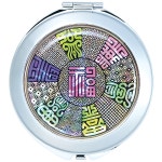 나전칠기 조가비 자개공예 손거울 원형 양면 기념품 인쇄무료 100개 : 레츠딘