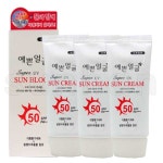 예쁜얼굴 슈퍼 UV 썬크림/메이크업베이스겸용 약국 선크림 50ml, 3개 : 선한의료기