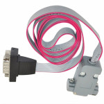 암수 직렬 수 패널 암 마운트 및 커넥터 플러그 케이블 포트 9 DB9 핀 리본 내부 0.5m : x프레스