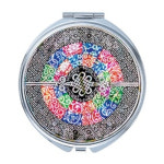 나전칠기 자개공예 손거울 원형 소형 양면 기념품 인쇄무료 100개 : 레츠딘