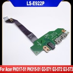 LSE922P  에이서 PH375 PH355 G357 G3572 G3573 노트북용 USB 잭 오디오 이어폰 보드 C5PRH : LUCKY LOGIS
