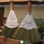 인테리어 레이스 미니빗자루 밀짚 장식용 빗자루 쓰레받기 원예 소품 장식품 : 모아오다스토어