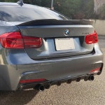 글로스 블랙 리어 디퓨저 범퍼 립, BMW 3 시리즈 F30 F31 F35 M 스포츠 2013 2019 바디킷 디플렉터 튜닝 ABS 플라스틱 트림... 