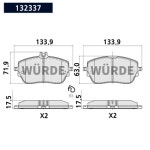 벤츠 A-클래스 W177 A200d 공임나라 앞 브레이크 패드 좌+우세트 센서포함 뷔르데 132337 : 공임글로벌