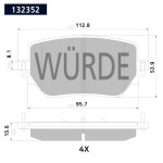 벤츠 EQA 250 W243 공임나라 뒤 브레이크 패드 좌+우세트 센서포함 뷔르데 132352 : 공임글로벌