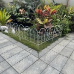 JWJ 3 팩 꽃 철 작은 울타리 미국식 오래된 정원 안뜰 장식 야외 낮은 난간 파티션 black3pcs : 참새의잡화점