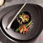 다캐 도자기접시 삼각형 2p 세트 스톤 찬기 반찬 브런치 앞접시 피쉬 : 한가람도매