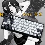 106 키 Anime Resser 테마 일본어 캡 체리 MX 61 메가 라이온 Wooting 기계식 용 PBT 윤곽선 : 하루코퍼레이션18