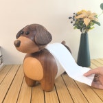 두루마리 케이스 휴지걸이 보관함 동물 점보롤 티슈 원목 디스펜서 키친타올 고양이 두루말이 : 우디젠트