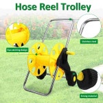 바퀴 노란색으로 감는 물 호스 파이프 보관함 정원 릴 야외 카트 : 하쿠나마마켓