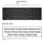 키보드 노트북 키보드 교체 세트 에이서 5810T 5750G 5742 7741ZG : 늘온상사