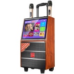 가정용 코인노래방펜션 올인원 모니커스피커 화면이있는 야외 스피커 라이브 가라오케 2 12인치 고화질/블루투스 가사판/중저음/마 : 제이바이홈