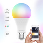 비츠온 9w스마트 전구 색변환(RGB) 타이머 벌브 LED 전구색(노란색), 주광색(하얀색) : 전설전기조명