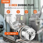 밀링 기계용 VEVOR 회전 도구용 수직 100MM 정밀 JAW 80MM 수평 T M10 모델 볼트 1 3 인덱싱 CHUCK 4 엔지니어링 테이블 너트 : 미르리테일