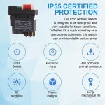 비상 정지 스위치 방수 안전 스위치 Kjd17 전자기 스위치 모터 보호 스위치 6 핀 250V 16A : 이십플렉스