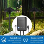 선비 올인원 LED 경로 산책로 트랜스포머가 키트 와이어 AWG 조명 16 방수 2 커넥터가 100FT 포함된 저전압 조경 8팩 정원용 3000K... 