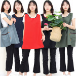 포켓원피스앞치마 어린이집앞치마 주방 업소용 요양보호사 예쁜앞치마 : 하랑이플