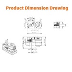 웜 기어 브러시리스 스테퍼 모터 2 상 4 와이어 올 메탈 기어 방진 5V 마이크로 모터 1218-15BY : 이십플렉스
