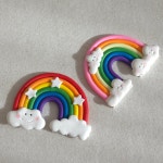생일 생신 케이크 토퍼 케익 토퍼 데코 픽 클레이무지개토퍼 : 태태상회