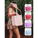 실리콘수영가방 비치백 젤리백 바구니 수영장 스카이블 물놀이가방 워터파크 스카이 스카이블루 : 이영직컴퍼니