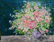 꽃화병 유화그림 인테리어 그림액자 : 미술관옆 해바라기