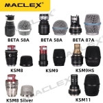 MACLEX 무선 마이크 캡슐 콘덴서 Beta87A KSM9HS KSM11 핏 핸드 마이크 캡슐 베타 58 KSM8 실버 마이크 코어 : 미래 무역