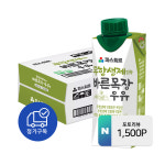 [정기구독] 파스퇴르 무항생제 바른목장 우유 250ml, 20개 : 롯데웰푸드