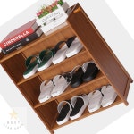 DIY 4단 원목 신발장 도서관 학원 신발 보관함 52x63cm : BEST STAR SHOP