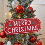 메리크리스마스 나무 팻말 장식 클로스 탁상 산타 축제 트리 해피 타원형 (30 12cm) : 보다 나은 삶