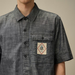 CP컴퍼니 샴브레이 반소매 셔츠 18CMSH151A 110065W D17 : L.BRIDGE