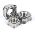 5/20PCS M4 M5 M6 M8 M10 304 스테인레스 스틸 사각 용접 너트 din928 4 개의 앵글 너트의 스폿 용접 GB13680 사각 용접 너트... 