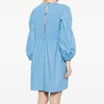 가니 코튼 포플린 스목 미니 드레스 블루 여성용 F8521 : 유신사