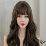 세모하나 웨이브 긴머리 통가발 올리브브라운 수제가발 아이돌패션 : 세모하나