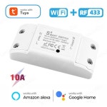 투야 RF433 와이파이 스마트 스위치 모듈 DIY 10A 미니 조명 스위치 릴레이 리시버 스마트 라이프 앱 타이머 음성 작동 알렉사 구글 : 이십플렉스