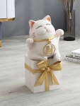장식품 거실 장식 복고양이 이자카야 집들이선물 냥이 생일 거실꾸미기 식당 토토코화이트 스몰 : 일강팩토리