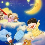 별 달 하늘 고래 구름 꿈나라 새 여행 키즈 놀이방 어린이집 학교 돌봄 아동 파르텔 동화 벽지 시트지 롤스크린 : 으뜸데코