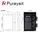 Puraysit 2 상 Nema34 스텝퍼 모터 키트 86HS 모터 MA860H 드라이버 400W 60V 6.5A 전원 공급 장치 : 글로벌닉스