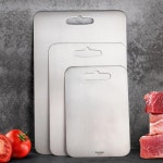 로버 카멜 티타늄 또는 스테인레스 스틸 주방 도마 가정용 하드 모루 플레이트 과일 접시 : seowonglobal21