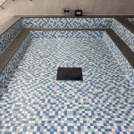 48x48 호텔 펜션 수영장 목욕탕 스카이블루 컬러 모자이크 무광 타일 : 진세라믹스