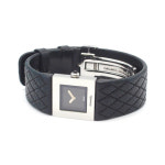 샤넬 CHANEL 마틀라세 마드모아젤 H0116 레더 퀼팅 벨트 쿼츠 손목 시계 블랙 : 고호비 Gohobi