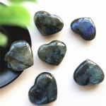 천연 월장석 크리스탈 Labradorite 팜 스톤 치유 석영 걱정 돌 하트 모양 Jewllery 만들기 Камни # 10 : 욕심쟁이조유