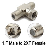 어댑터 4 1PCS 남성 전선 유형 안테나 웨이 RF 분배기 듀얼 동축 F VCR 3 TV T 여성 비디오 케이블 커넥터 : 오성공구상사