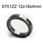 초박형 딥 그루브 볼 베어링 더블 메탈 씰 포함 12mm 내부 사이즈 6701ZZ 61701ZZ 12x18x4 12x18x4mm 6701 1PC : 이십칠플렉스