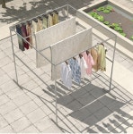 스텐 빨래 건조대 대형 이불 옥상 야외 실외 빨랫대 속옷 베란다 천장 발코니 : 딩그리