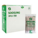 수성 포비스 솜 면봉 6인치 1박스 10팩 100개입 의료용 상처처치 긴면봉 : 짱메드
