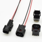 자동 방수 소켓 LED 라이트 러닝 안개등 배선 플러그 6189 7408 6181 6851 For Honda 1 X female : 카본스톤