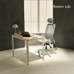바른자세연구소 LAB03 사무용 사무실 책상 컴퓨터의자 블랙 기본세트 : 바른자세연구소