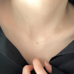 18K 목걸이 콩콩 금 볼 체인목걸이 레이어드 심플목걸이 : 다이아모어