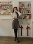 멜링 레이스 골지 티셔츠 : 라뮤즈스토어